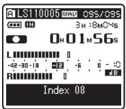 OLYMPUS LS-11 - Réglage d'une marque index ou d'une marque temp - 2