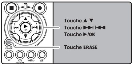 OLYMPUS LS-11 - Effacement d'un fichier à la fois - 1