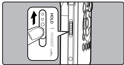 OLYMPUS LS-5 - Set the recorder to HOLD mode - 1