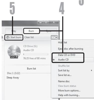 OLYMPUS LS-5 - Click [Start Burn]. - 2
