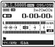OLYMPUS LS-5 - Actually producing the sound you would like to record: - 1