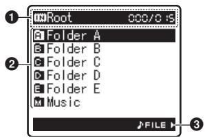 OLYMPUS LS-5 - Folder List Display - 1