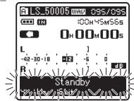 OLYMPUS LS-5 - Press the REC button again. - 1