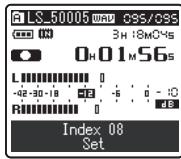 OLYMPUS LS-5 - Setting an index mark or a temp mark - 2