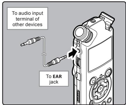OLYMPUS LS-5 - Recording the Sound of This Recorder with Other Devices: - 1