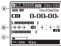 OLYMPUS LS-5 - Press the REC button and prepare to record. - 1