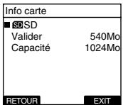 OLYMPUS DS-3400 - Vérification des informations de la carte (Info carte) - 1