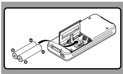 OLYMPUS DS-3400 - Mise en place de la batterie - 2