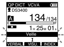 OLYMPUS DS-3400 - Appuyez sur la touche REC pour fermer l'écran de configuration. - 1