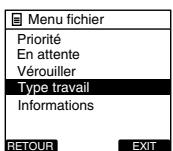 OLYMPUS DS-3400 - Modification du type de travail - 1