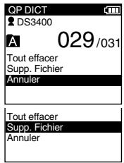 OLYMPUS DS-3400 - Effacement d'un fichier - 1