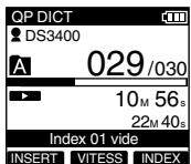 OLYMPUS DS-3400 - Effacement d'une marque index - 1