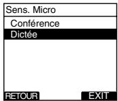 OLYMPUS DS-3400 - Sensibilité du microphone (Sens. Micro) - 3