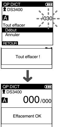 OLYMPUS DS-3400 - Effacement de tous les fichiers d'un dossier - 2