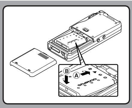 OLYMPUS DS-3500 - Inserting the battery - 2