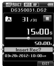 OLYMPUS DS-3500 - Insert recording - 1
