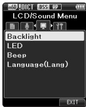 OLYMPUS DS-3500 - Press the or button to move to the tab that contains the item you want to set. - 1