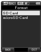 OLYMPUS DS-3500 - Formatting the card [Format] - 2