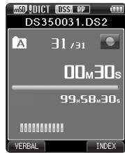 OLYMPUS DS-3500 - Press the REC button to start recording. - 1