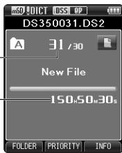 OLYMPUS DS-3500 - Press the NEW button to create a new file. - 2