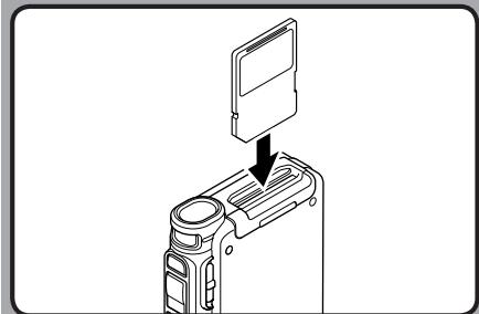 OLYMPUS DS-3500 - Inserting a SD card - 1
