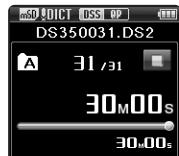 OLYMPUS DS-3500 - Press the STOP button to stop recording. - 1