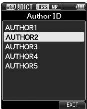 OLYMPUS DS-3500 - Press the OK/MENU button to set the ID. - 1