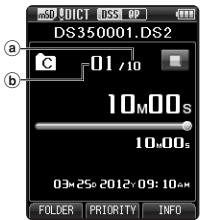OLYMPUS DS-3500 - Selecting a file - 1