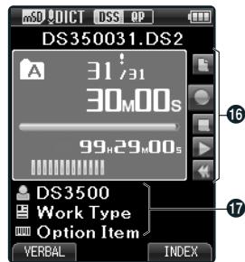 OLYMPUS DS-3500 - Display status indicators (LCD panel) - 3