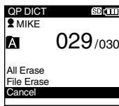 OLYMPUS DS-5000 - Erasing All Files in a Folder - 1