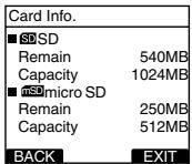 OLYMPUS DS-5000 - Check Card Information (Card Info.) - 1