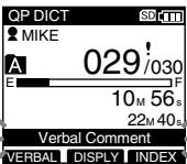 OLYMPUS DS-5000 - Setting a Verbal Comment - 1