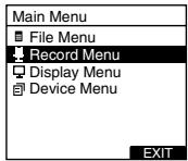 OLYMPUS DS-5000 - Press the + or - button to move to the [Main Menu] item to be set. - 1