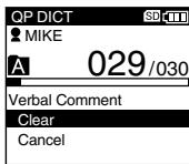 OLYMPUS DS-5000 - Clearing an Verbal Comment - 1