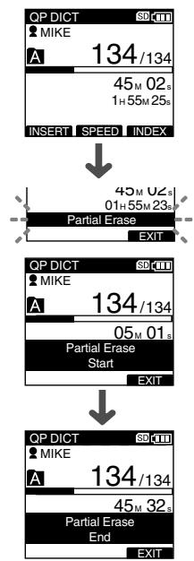 OLYMPUS DS-5000 - Partially Erasing a File - 1