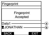 OLYMPUS DS-5000 - Verifying the Registered Fingerprint Data - 1