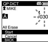 OLYMPUS DS-5000 - Erasing All Files in a Folder - 3