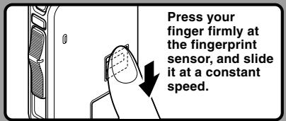 OLYMPUS DS-5000 - Unlocking the Recorder Via Fingerprint Verification (Only DS-5000iD) - 1