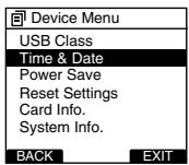 OLYMPUS DS-5000 - Press the + or - button in the menu screen, and select the [Time &amp; Date]. - 1