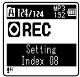 OLYMPUS VN-711PC - While the recorder is in recording mode or playback mode, press the FOLDER/INDEX button. - 1