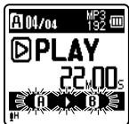 OLYMPUS VN-713PC - Press the REC () button again at the position where you want to end segment repeat playback. - 1