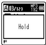 OLYMPUS VN-713PC - Set the recorder to HOLD mode (A) - 2