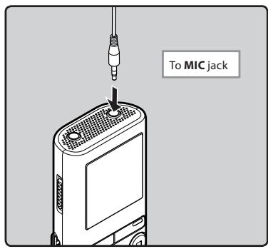 OLYMPUS VN-713PC - Recording from external microphone or other devices - 1