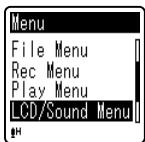 OLYMPUS VN-713PC - Press the + or - button to move to the item you want to set. - 1