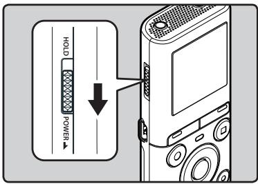 OLYMPUS VN-713PC - Turning on the power - 1