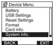 OLYMPUS DS-2500,  DS 2500 - Check system information [System info.] - 2