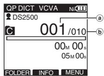 OLYMPUS DS-2500,  DS 2500 - While the file is being displayed, press the  or  button. - 1