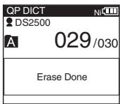 OLYMPUS DS-2500,  DS 2500 - Erasing a file - 6