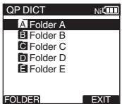 OLYMPUS DS-2500,  DS 2500 - While the recorder is stopped, press the F1 (FOLDER) button. - 1