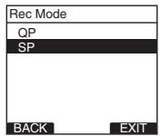 OLYMPUS DS-2500,  DS 2500 - Press the + or - button to select [QP] or [SP]. - 1